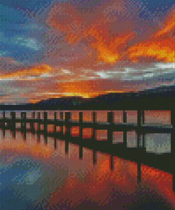 Coniston Water Sunset Diamond Painting