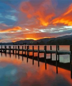 Coniston Water Sunset Diamond Painting