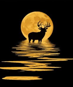 Deer In Moonlight Diamond Painting