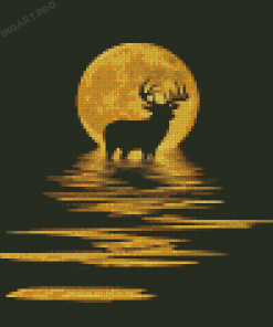 Deer In Moonlight Diamond Painting