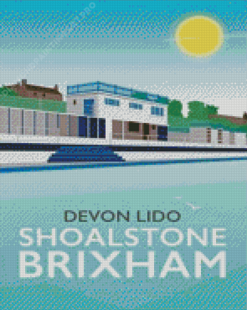 Devon Lido Shoalstone Brixham Poster Diamond Painting