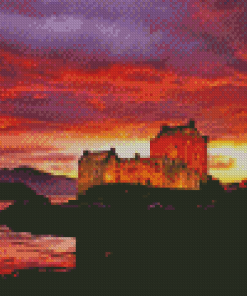 Eilean Donan Sunset Diamond Painting