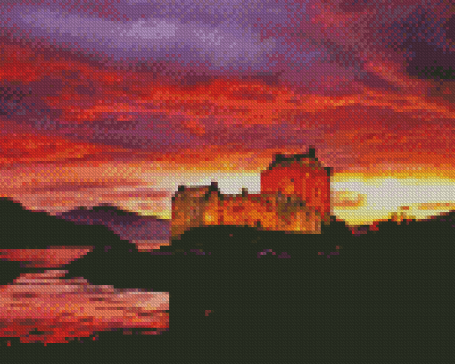 Eilean Donan Sunset Diamond Painting