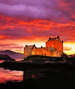 Eilean Donan Sunset Diamond Painting