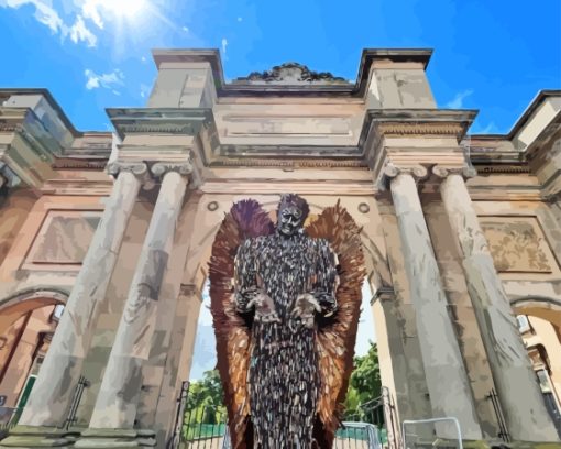 England Knife Angel Sculpture Diamond Painting