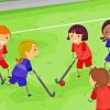 Field Hockey Cartoon Players Diamond Painting