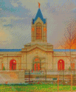 Fort Collins Colorado Temple Sunset Diamond Painting