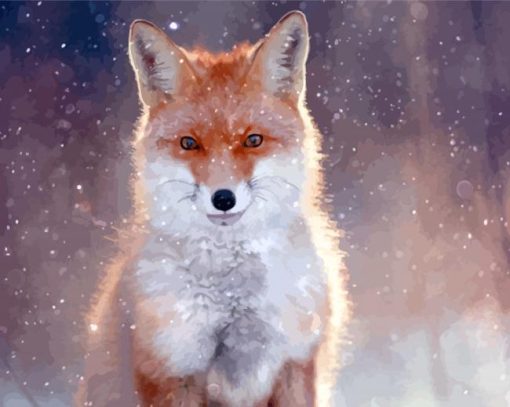 Fox Snow Diamond Painting