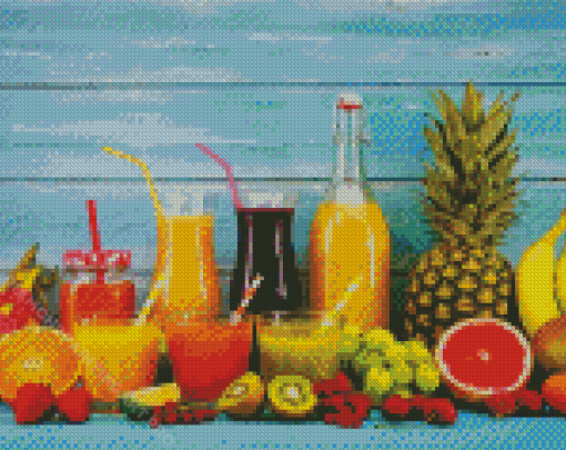 Fruit And Drinks Diamond Painting