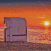 Germany Sylt Beach Chair Sundown Diamond Painting