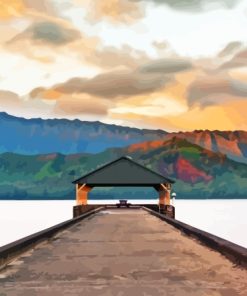 Hanalei Bay Hawaii Boardwalk Diamond Painting