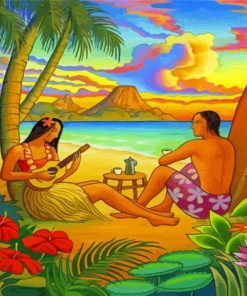 Hawaiian Couple Diamond Painting