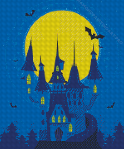 Halloween Castle Moonlight Diamond Painting