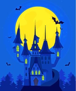 Halloween Castle Moonlight Diamond Painting