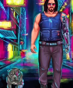 John Wick Dog Pop Art Diamond Painting