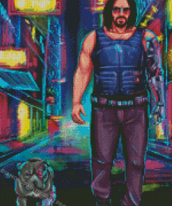 John Wick Dog Pop Art Diamond Painting