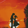 Love Silhouette Sunset Diamond Painting