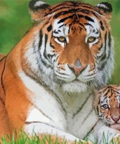 Mama Tiger And Baby Diamond Painting