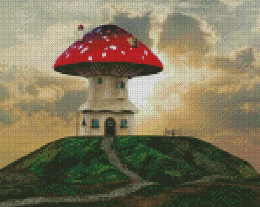 Mashroom House Diamond Painting