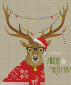 Merry Christmas Elk Diamond Painting