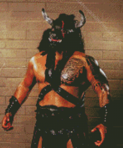 Black Taurus Wrestler Diamond Painting