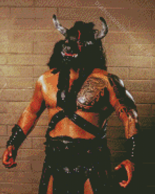 Black Taurus Wrestler Diamond Painting