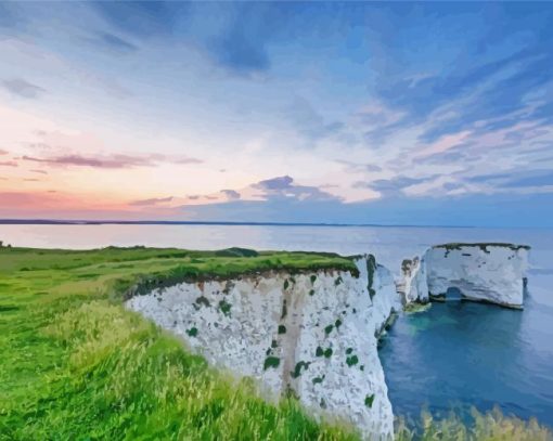 Old Harry Rocks Landscape Diamond Painting