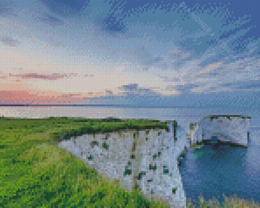 Old Harry Rocks Landscape Diamond Painting