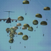 Paratroopers And Military Plane Diamond Painting