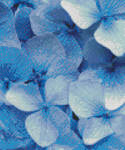 Pastel Blue Flowers Diamond Painting