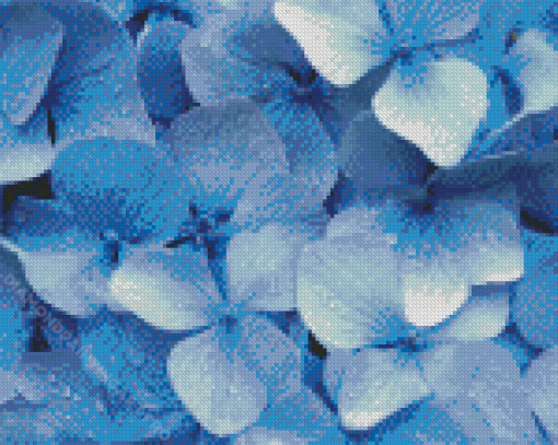 Pastel Blue Flowers Diamond Painting