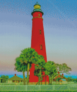 Ponce De Leon Lighthouse Sunset Diamond Painting