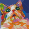 Pop Art Frightened Cat Diamond Painting