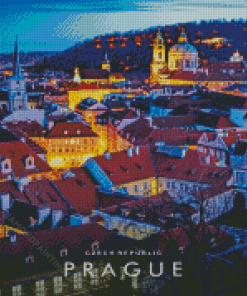 Prague By Night Poster Diamond Painting