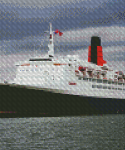 QE2 Liner In The Sea Diamond Painting