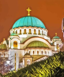 Saint Sava Temple Belgrade Serbia Diamond Painting