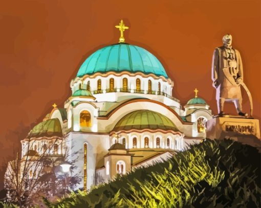 Saint Sava Temple Belgrade Serbia Diamond Painting