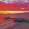 Santa Monica Beach Sunset Diamond Painting