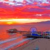 Santa Monica Beach Sunset Diamond Painting