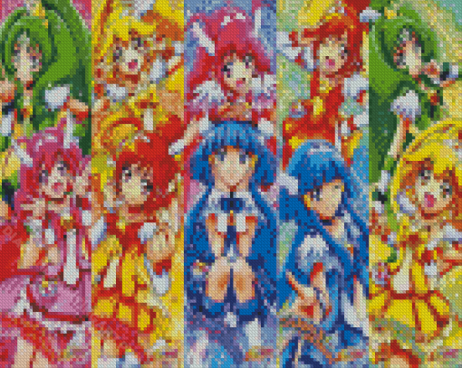 Smile Precure Characters Diamond Painting