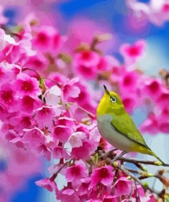 Spring Blossom And Bird Diamond Painting