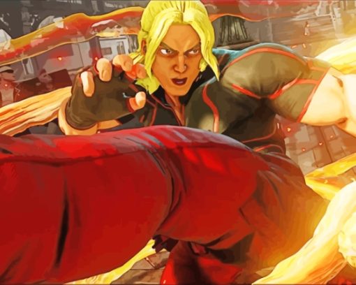 Street Fighter Ken Masters Diamond Painting