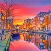 Sunset At Leiden Netherlands Diamond Painting