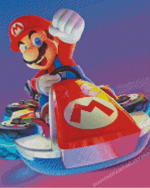 Super Mario Kart Video Game Diamond Painting