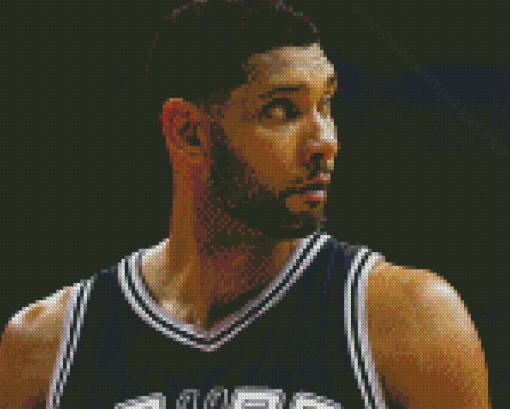 Tim Duncan Basketball Diamond Painting