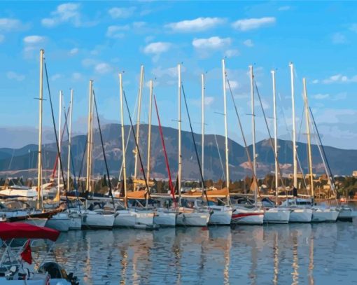 Turkey Marmaris Sailing Boats Diamond Painting