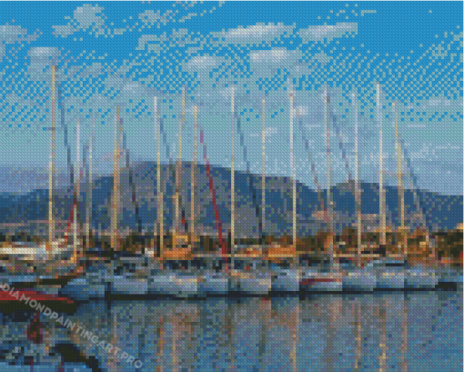 Turkey Marmaris Sailing Boats Diamond Painting