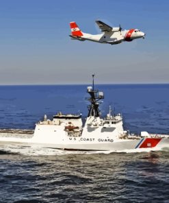 United States Coast Guard Boat And Plane Diamond Painting