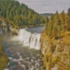 Upper Mesa Falls Idaho Landscape Diamond Painting