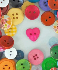 Vintage Colorful Buttons Diamond Painting